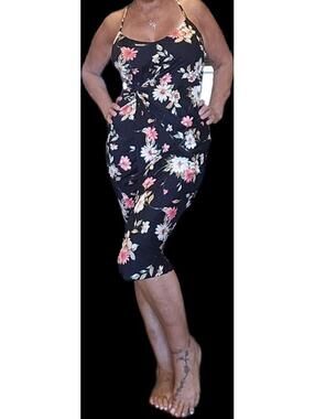 Nine Britton Valencia Floral Knit Wrap Midi Dress Sz L